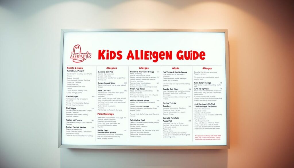 Arby's Kids Menu Allergen Guide