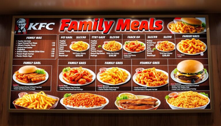 KFC Family Meals Menu