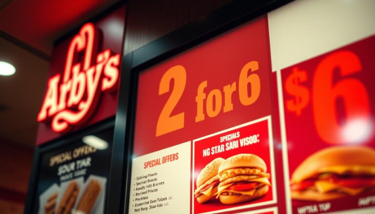 arby's menu specials 2 for $6