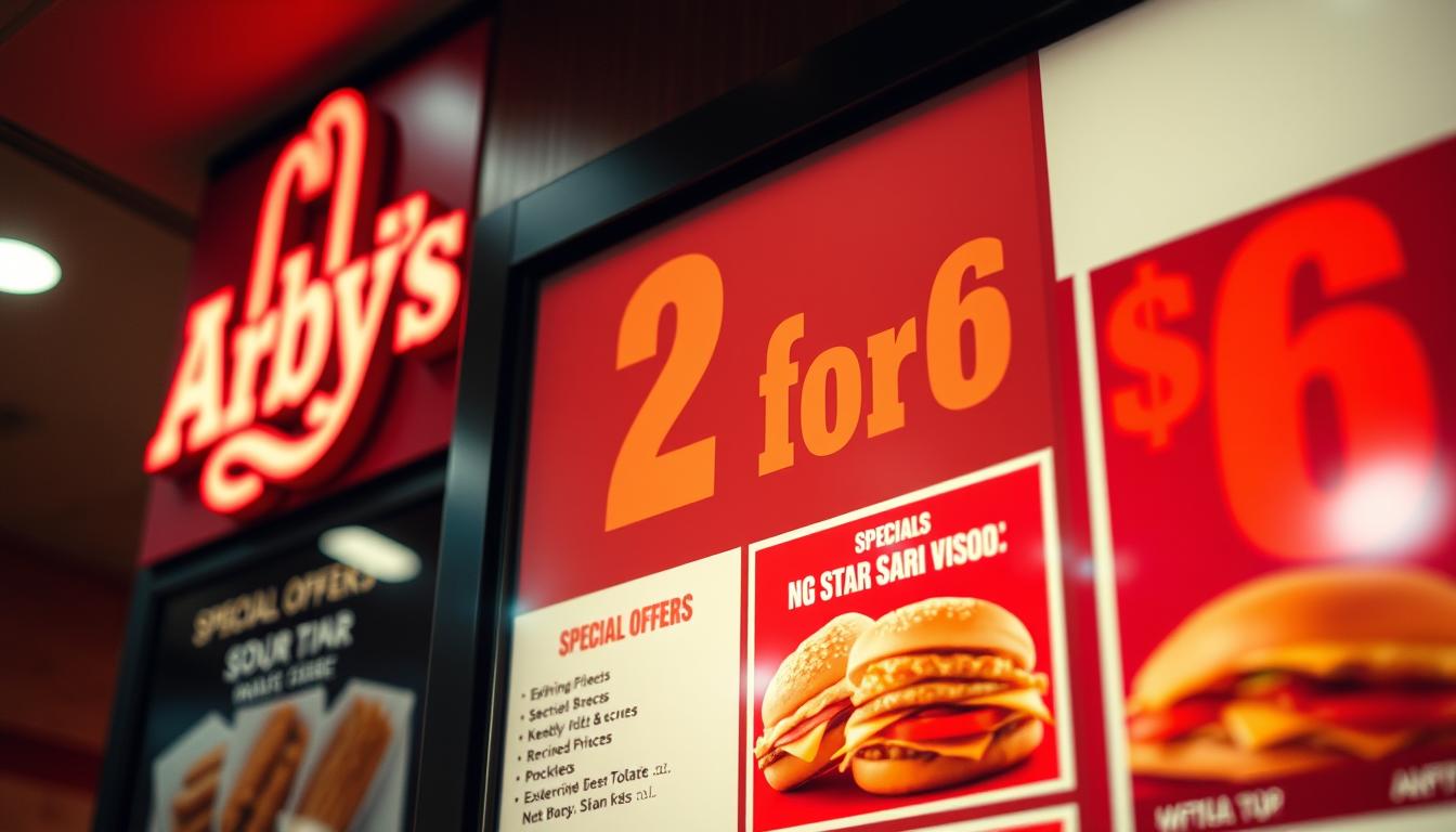 arby's menu specials 2 for $6