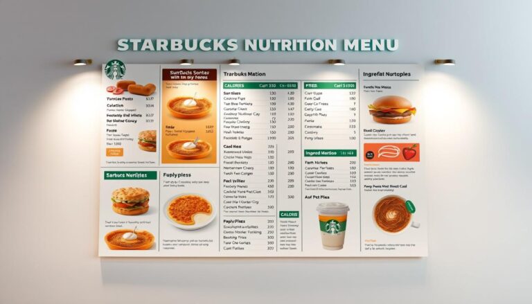 starbucks nutrition menu